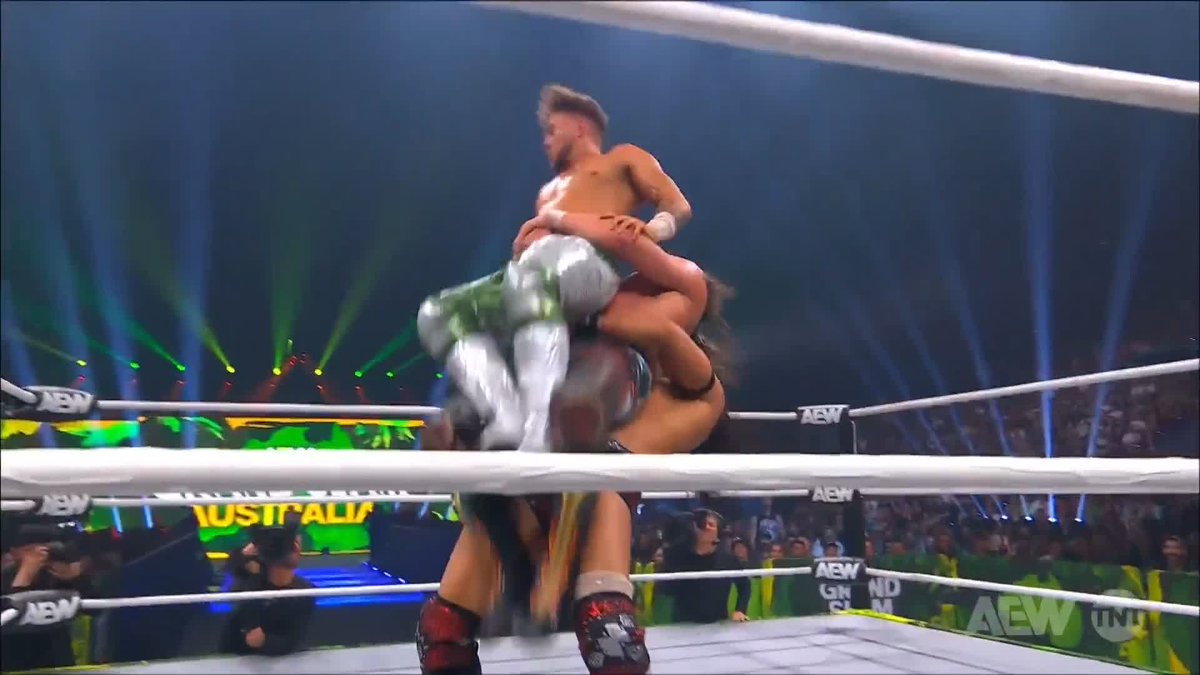 Takeshita with the DOUBLE GERMAN SUPLEX! Watch #AEWGrandSlam Australia on TNT &amp; Max! Will Ospreay • ウィル・オスプレイ | Kenny Omega | “Protostar” Kyle Fletcher | noname