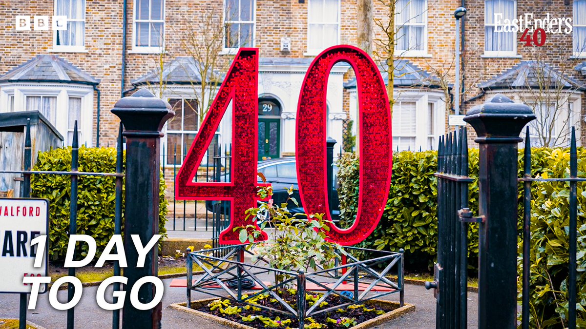 The #EastEnders epic anniversary week is coming. 1 day to go. #EE40