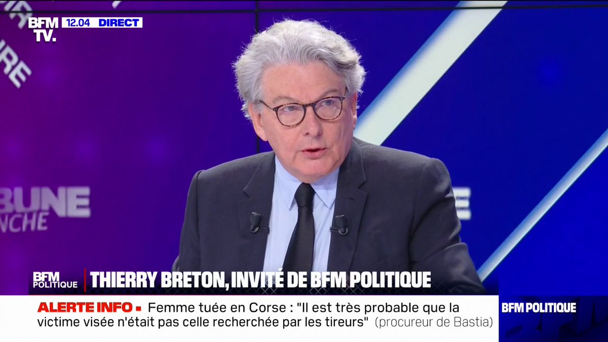 Sécurité en Europe: "C'est l'un des moments les plus graves de notre histoire contemporaine", estime Thierry Breton (ancien commissaire européen)