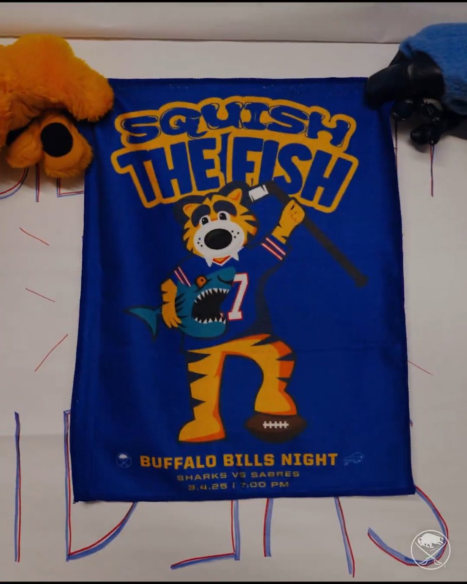 Billy 🤝 Tooth Squishing fish Be one of the first 10,000 fans at Buffalo Bills Night on March 4 to get your rally towel →