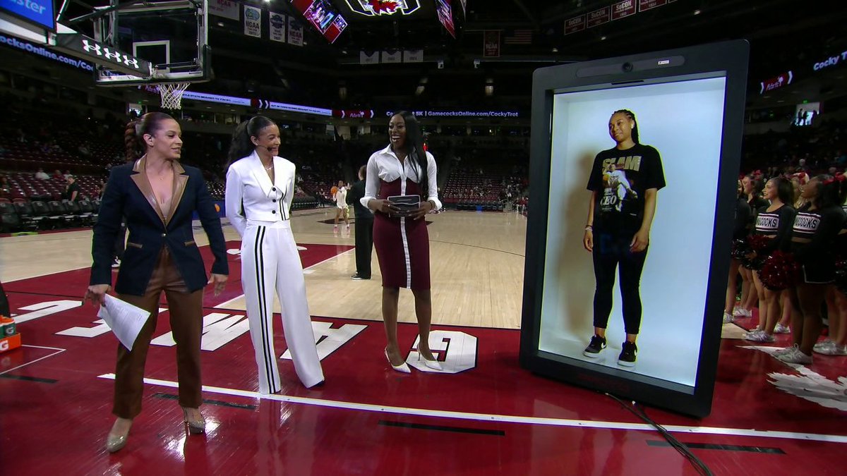 Allisha Gray joined GameDay via a hologram 🤯