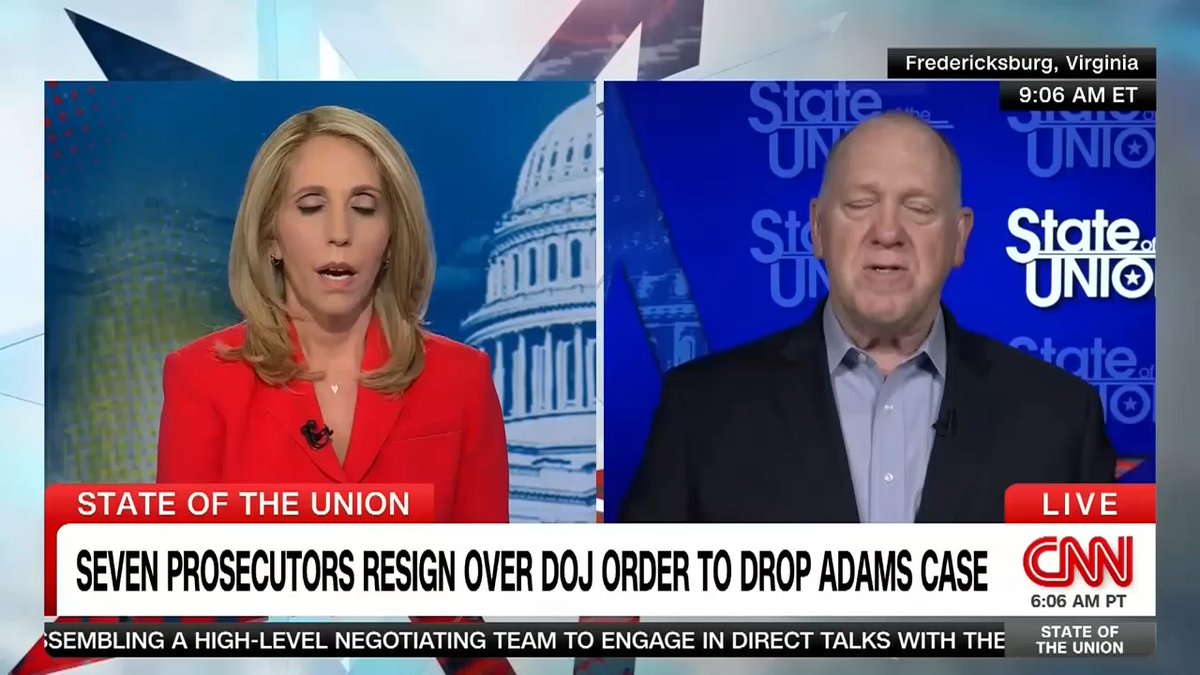 “This is two cops talking… And people are making a lot out of nothing.” Trump border czar Tom Homan downplays telling New York Mayor Eric Adams that he’d be “up his butt” if Adams “doesn’t come through” on immigration enforcement in his city.