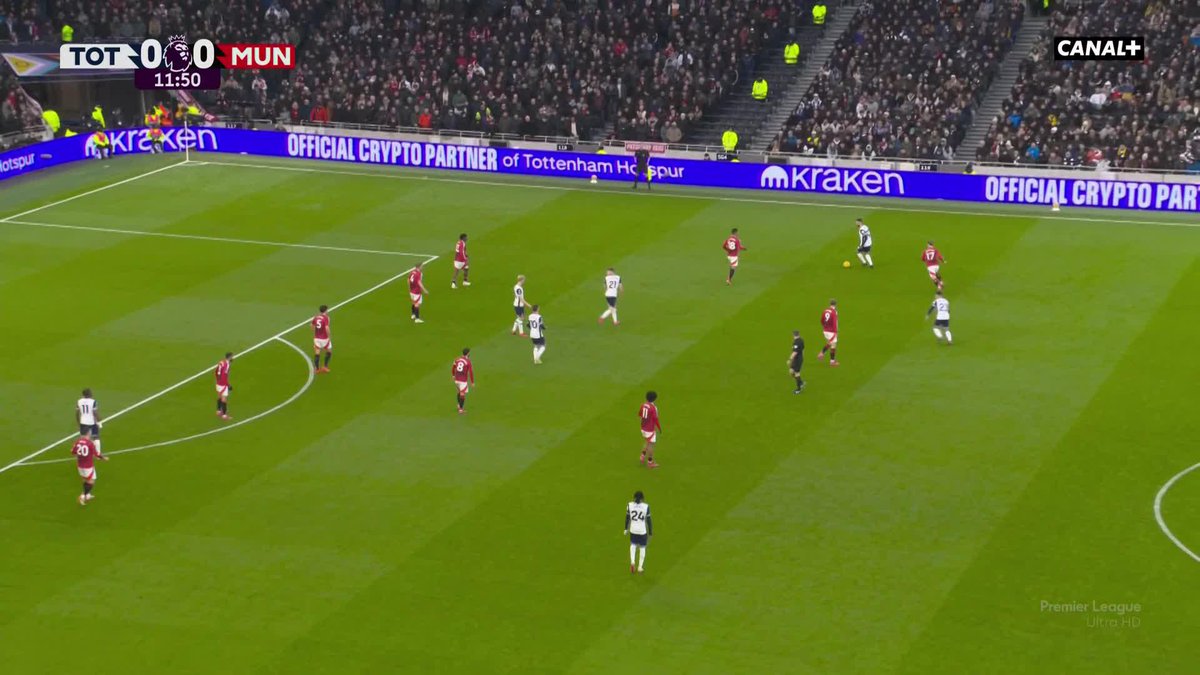 𝗠𝗔𝗗𝗗𝗜𝗦𝗢𝗡 🏴 𝗢𝗨𝗩𝗥𝗘 𝗟𝗘 𝗦𝗖𝗢𝗥𝗘 𝗣𝗢𝗨𝗥 𝗧𝗢𝗧𝗧𝗘𝗡𝗛𝗔𝗠 !!! 💜 Le gros début de match des Spurs est récompensé, 1-0 face à Manchester United. 🎥 CANAL+ Foot