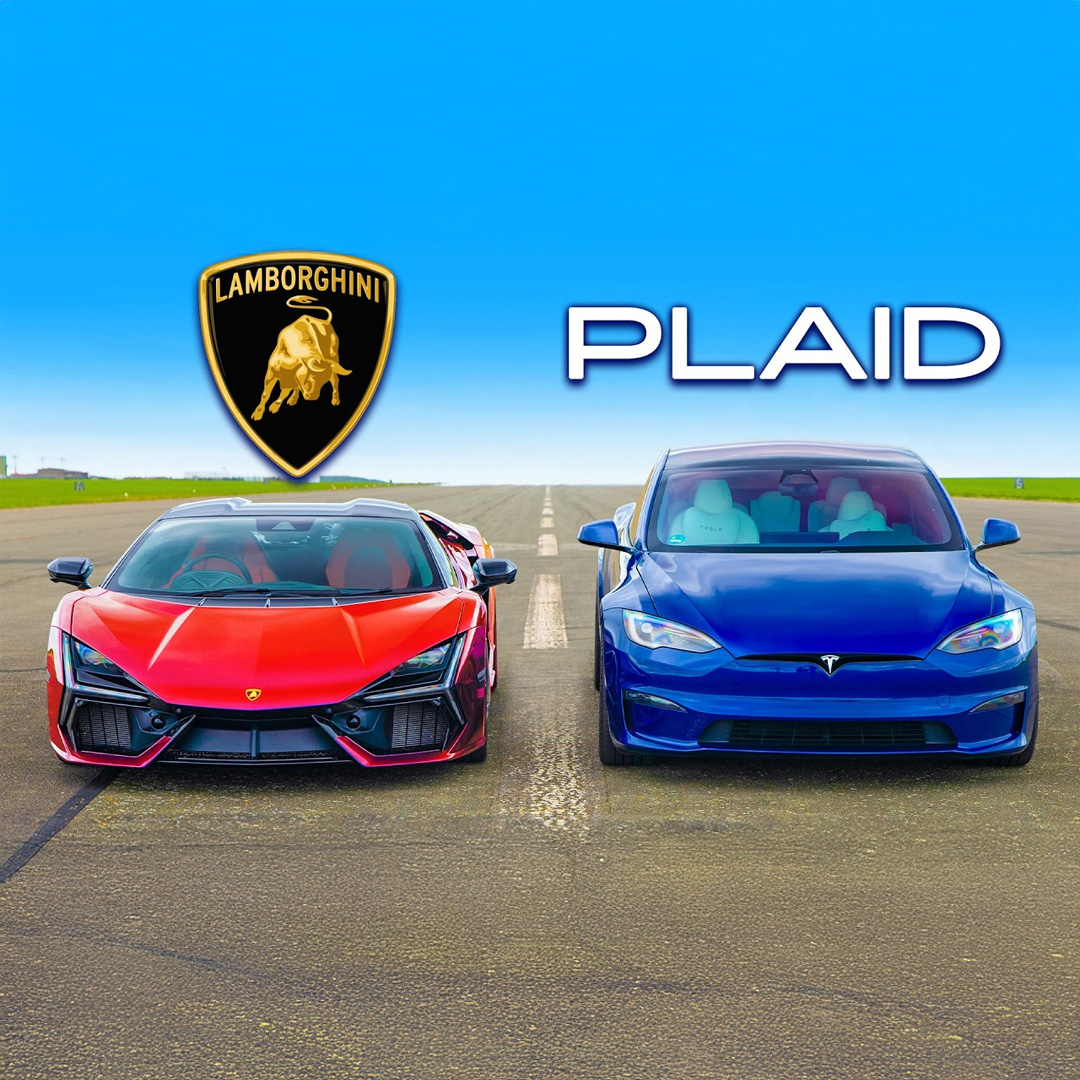 1015hp Lamborghini Revuelto v 1020hp Tesla Model S Plaid 🔥