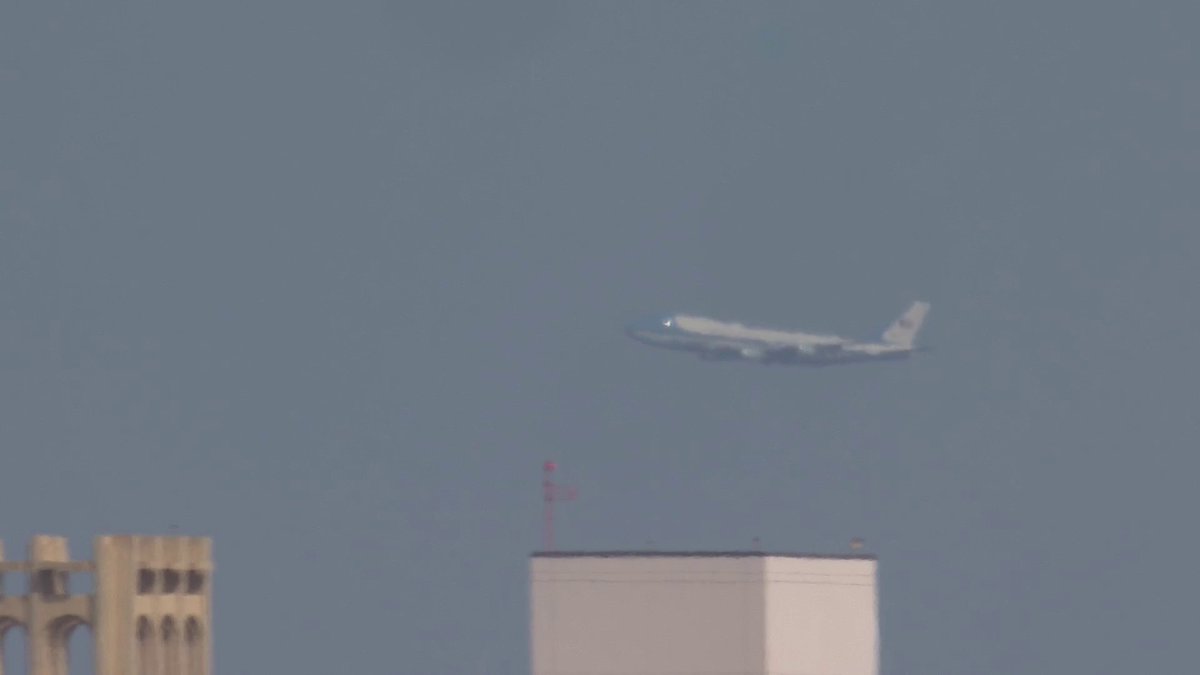 President Donald J. Trump arrives at Daytona on Air Force One.