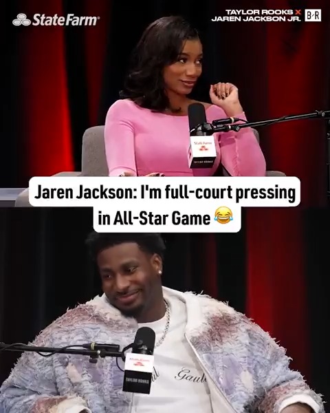 Jaren Jackson Jr.'s take on the NBA All-Star Game: 'I'm gonna pick up full-court. I'm just gonna do it... Let's just set a different tone' 😅 (via Taylor Rooks X)