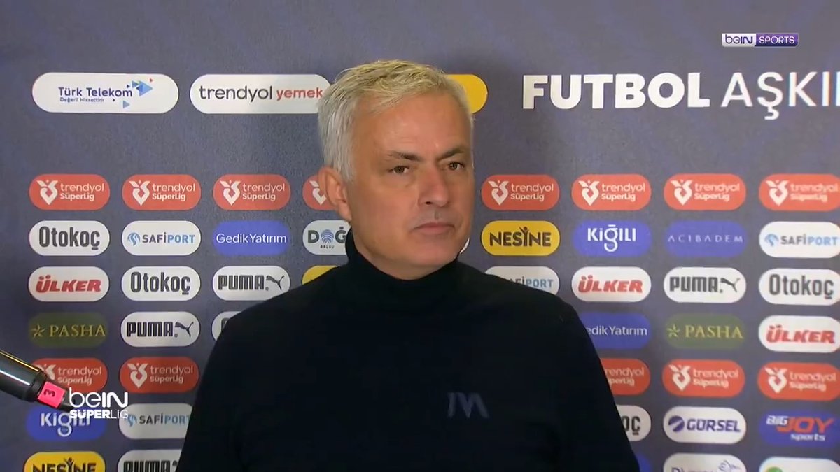 🗣️ Fenerbahçe Teknik Direktörü Jose Mourinho'nun maç sonu açıklamaları. #FBvKSP
