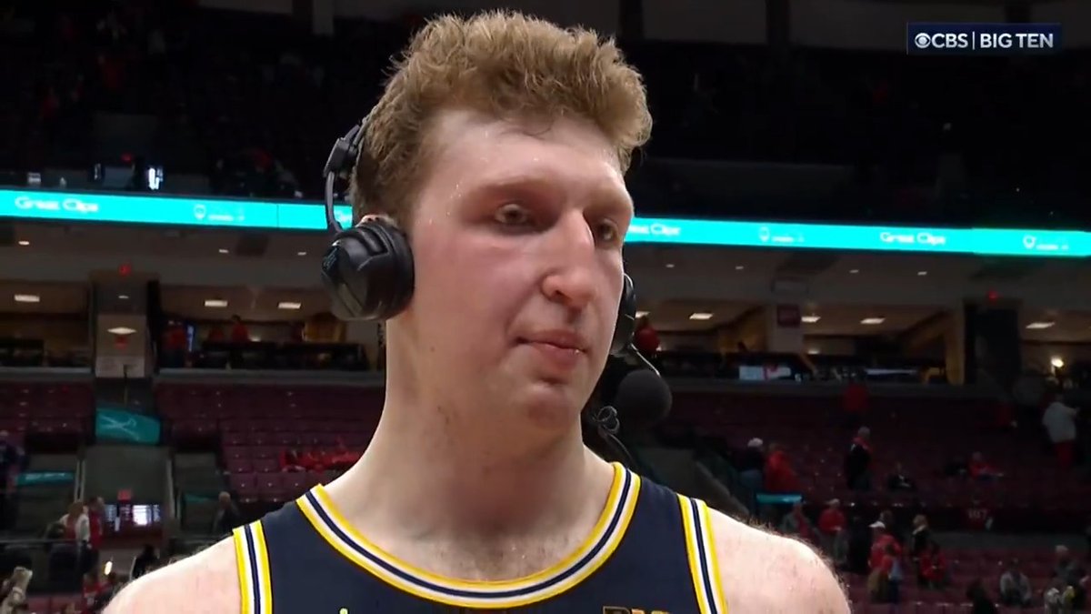 "I grew up a big time Michigan fan. I always dreamed of games like this." Michigan Men's Basketball Center Danny Wolf after the Wolverines big road win in Columbus.