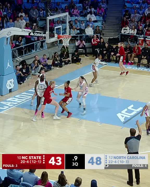 0.9 seconds left? No problem for NC State WBB 🐺🏀 😤