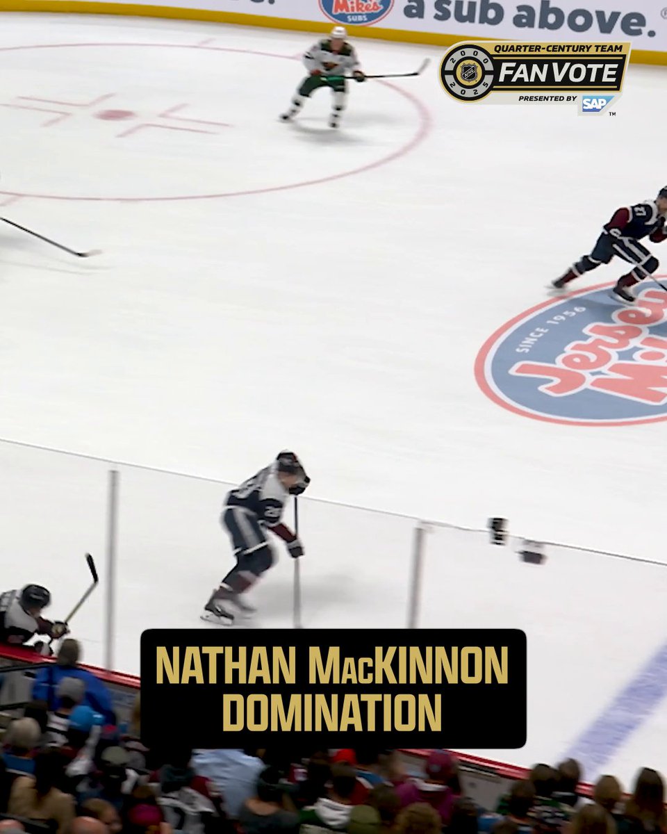 Nathan MacKinnon's highlight reel is so ridiculous 🤷‍♂️ Vote for who you think should be named to the NHL Quarter-Century Team by using #NHLQCTeam and the player's full name or handle here on X! NHL Quarter-Century Team presented by SAP