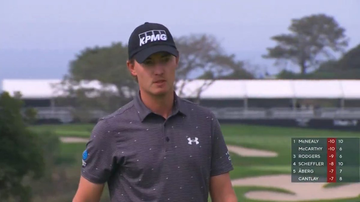 Maverick McNealy has SEVEN birdies through 10 today.