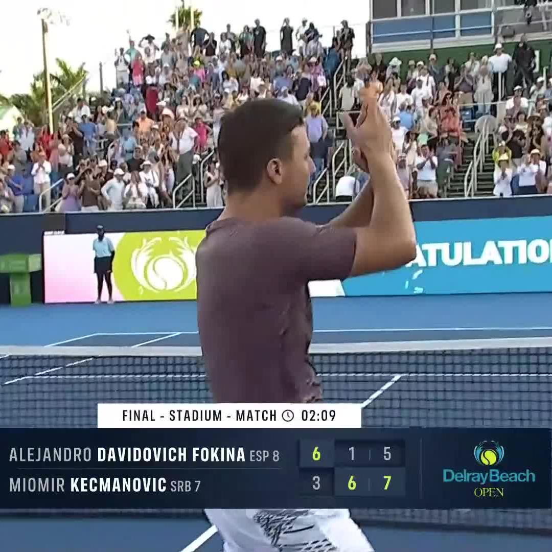 The ultimate fighter 💪 Mimior Kecmanovic came back from 5-2 40-15 down in the deciding set to claim his second ATP Tour Title 🏆 #DBOpen