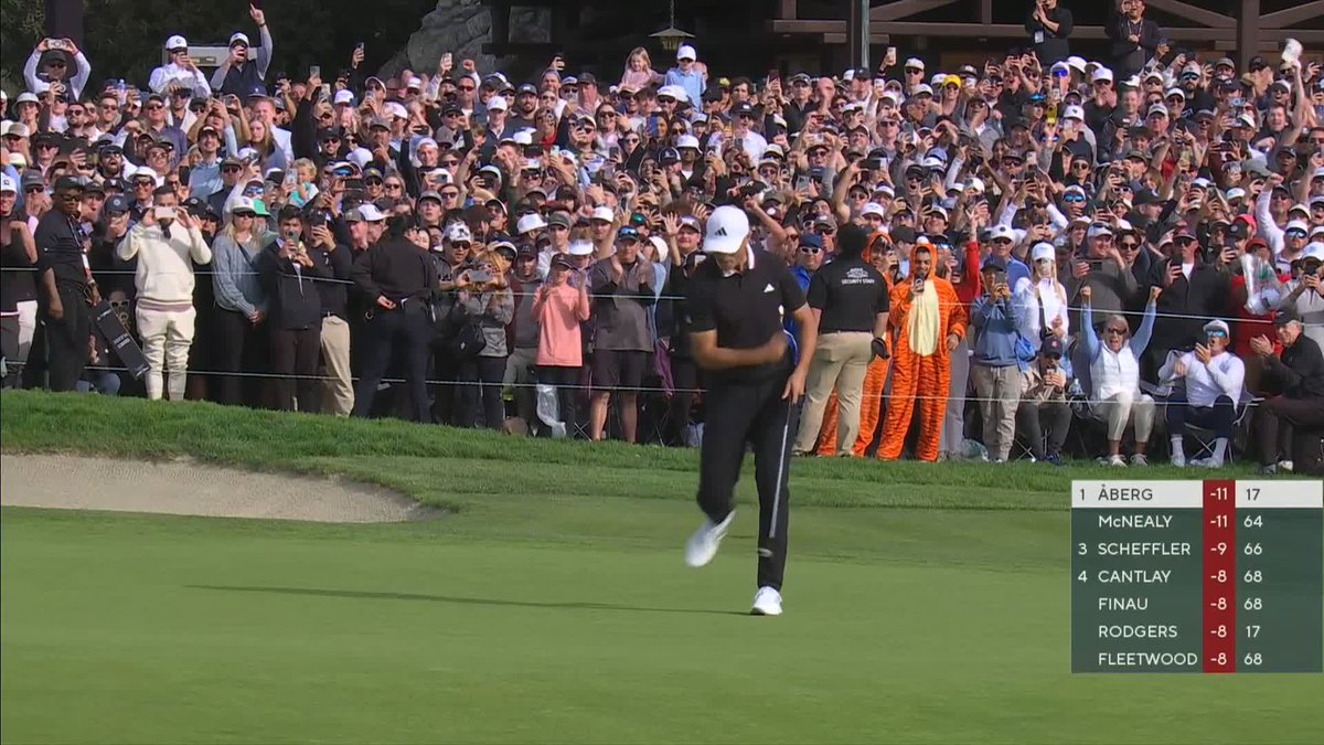 LUDVIG ABERG WINS! 🏆 He birdies the 18th to win his second PGA title! 🙌