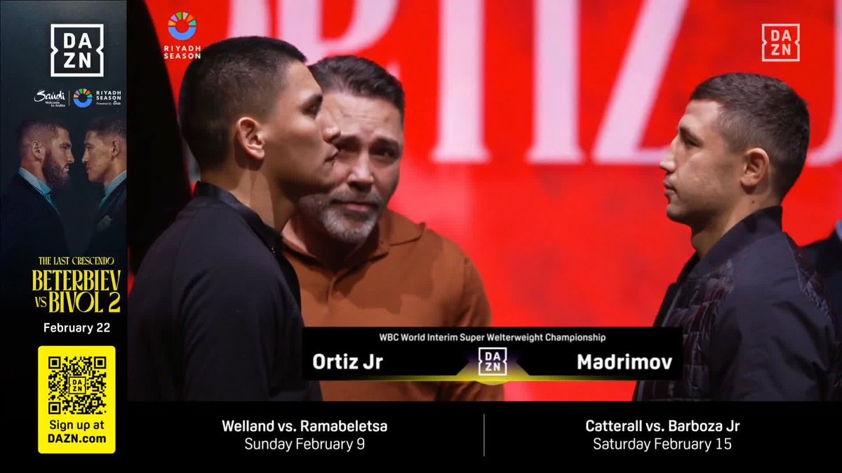 We are all going to be watching like Oscar DeLaHoya this weekend‼️ Ortiz vs Madrimov 🔥🥊 #BeterbievBivol2 #Boxing #BOXINGnBBQ