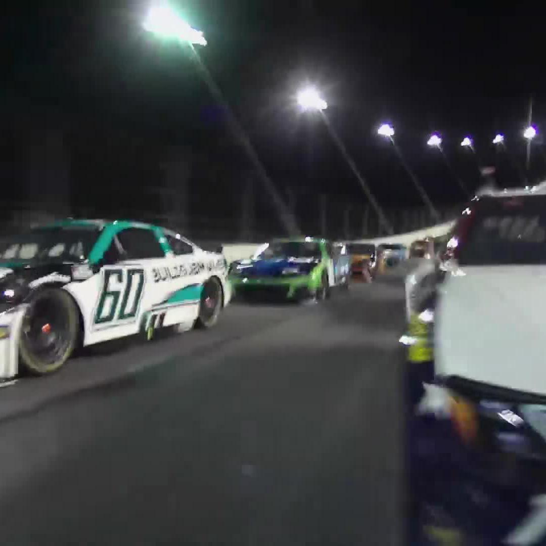 Trouble! A close call for Denny Hamlin!