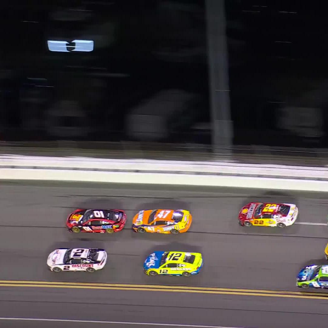 Big trouble on the backstretch! Blaney, Busch, Logano and Elliott are all among those involved! #DAYTONA500