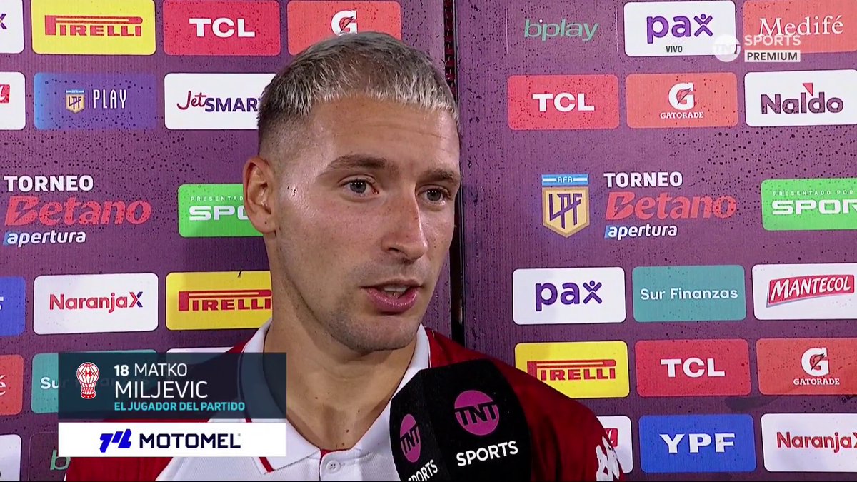 "ESTAMOS CON MUCHAS GANAS QUE LLEGUE EL DOMINGO. ES EL PARTIDO DEL AÑO PARA NOSOTROS" Matko Miljevic palpitó el clásico ante San Lorenzo tras el triunfo ante Unión #Suscribite y viví el Torneo Apertura 2025 por TNT Sports 👉