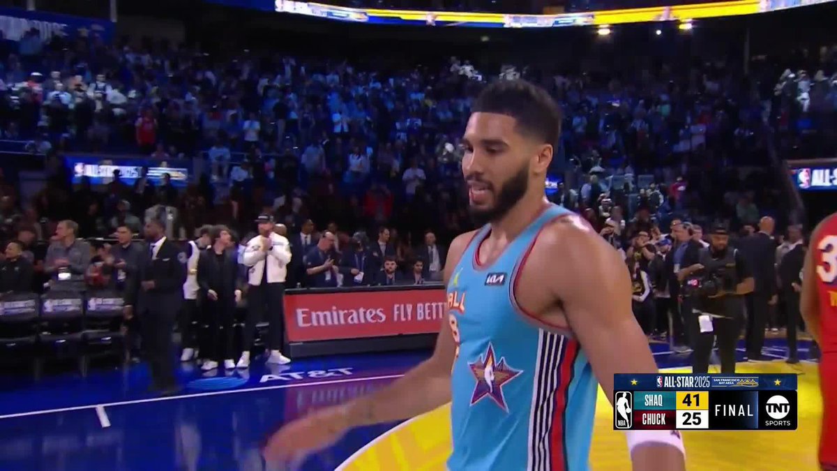 Jayson Tatum dunks in the game-winner ⭐️ Shaq's OGs get the W in the 2025 #NBAAllStar Tournament 🏆