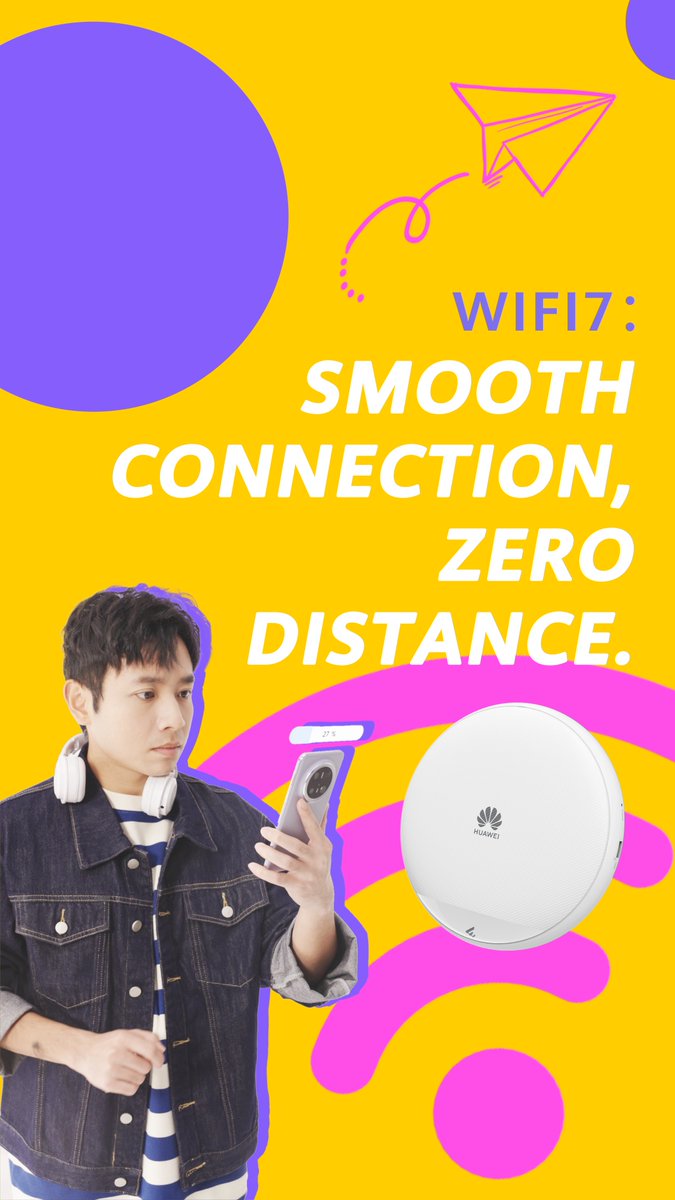 Ever been frustrated by a busy, slow network? Don’t worry, #Huawei #WiFi7’s unique OFDMA + MU-MIMO technology provides seamless connectivity, meaning even more people can join the party! Join #MWC25 to learn more: #HUAWEIeKit