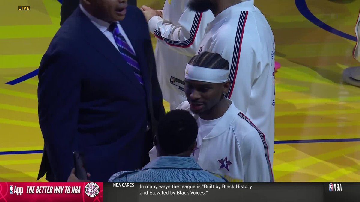 "You gotta be in Rush Hour 4" 😂 SGA Mic'd Up meeting Chris Tucker at #NBAAllStar