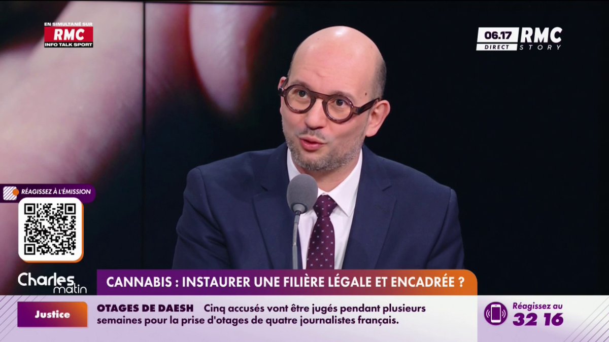 💬 "La légalisation permettrait d'assécher le marché illégal pour le transférer vers un marché légal." Ludovic Mendes, député (EPR) de Moselle, porteur d'un modèle de légalisation du cannabis #CharlesMatin