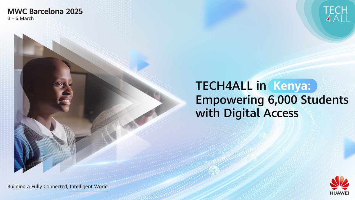 Bridging the digital divide in Kenya! The #TECH4ALL #DigiSchool project has connected 30 schools to the Internet, empowering 12,000+ learners with devices, digital content & teacher training. Discover more 🔗 🤝Ministry of Education, Ministry of ICT & Digital Economy, ICT Authority & UNESCO 🏛️ #Education #Sciences #Culture 🇺🇳🤝 Stay tuned for more at #MWC25!
