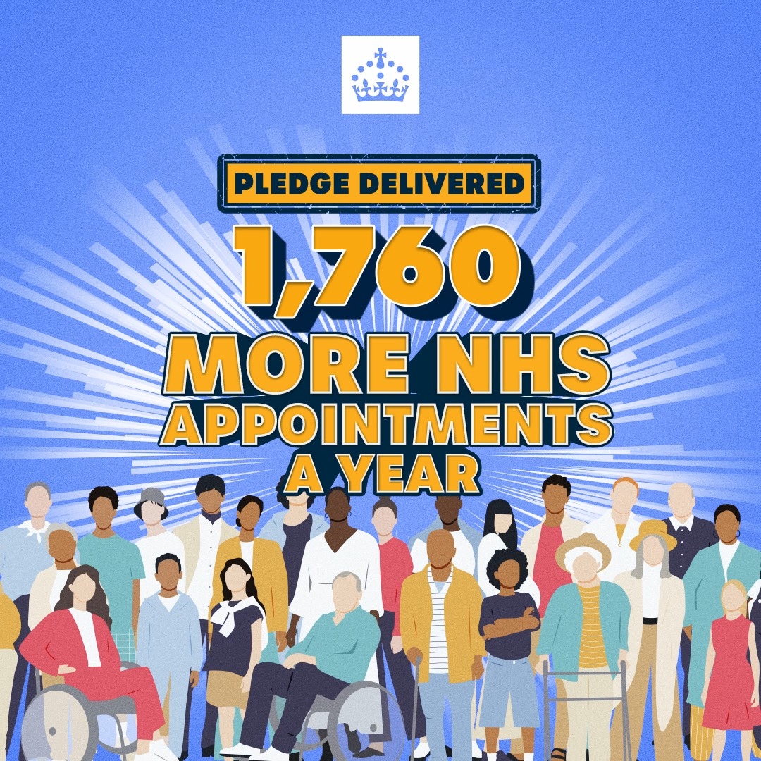 ✅ 2 MILLION MORE NHS APPOINTMENTS ✅ 🩻 This means thousands of patients being seen earlier, from cancer tests and treatment to routine checks and scans. Delivering on this pledge through our Plan for Change is the first step towards fixing the NHS.