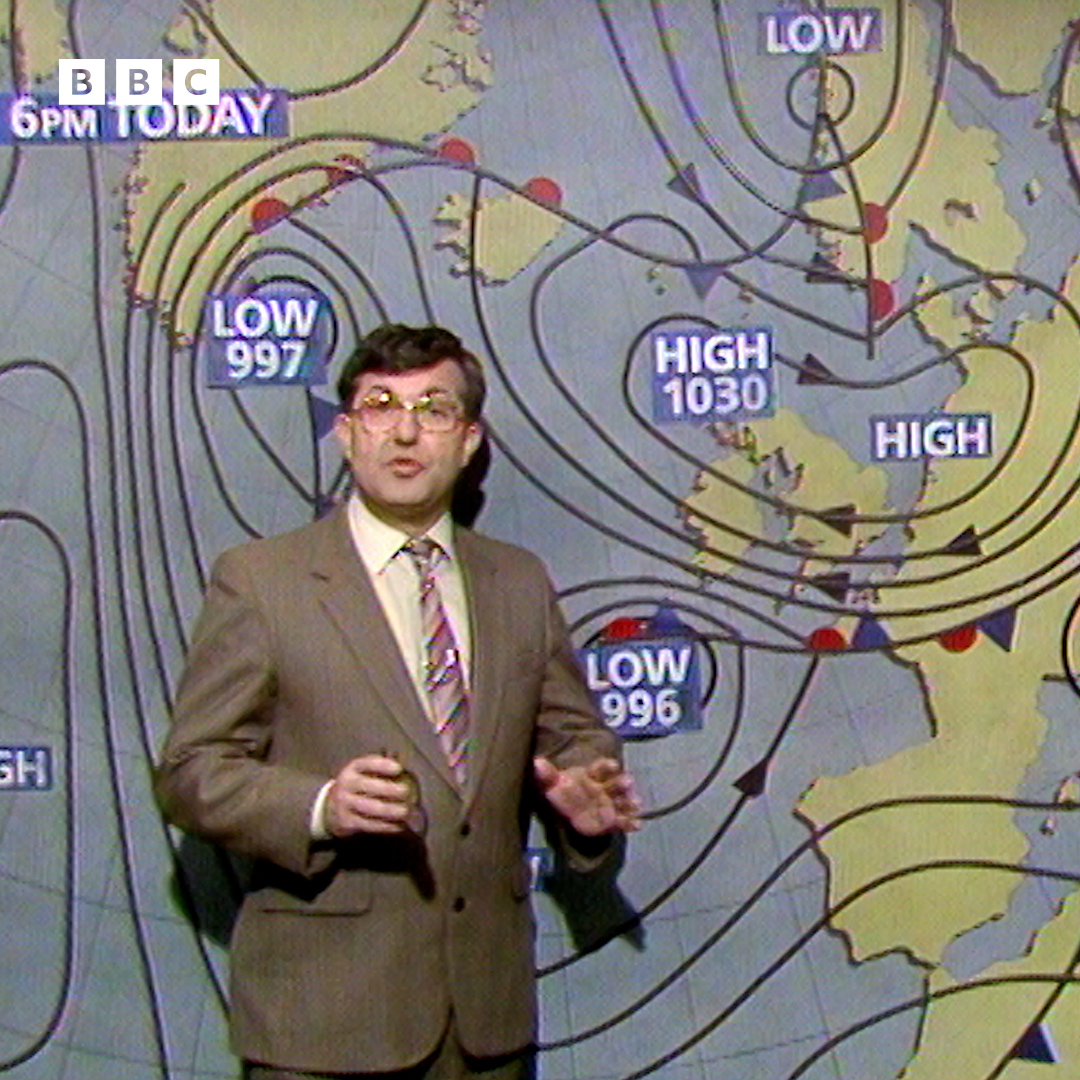 #OnThisDay 1985: The iconic magnetic weather maps on all BBC forecasts were used for the final time, replaced by fancy new fangled computer-generated graphics. Here, Bill Giles takes us from the old to the new.