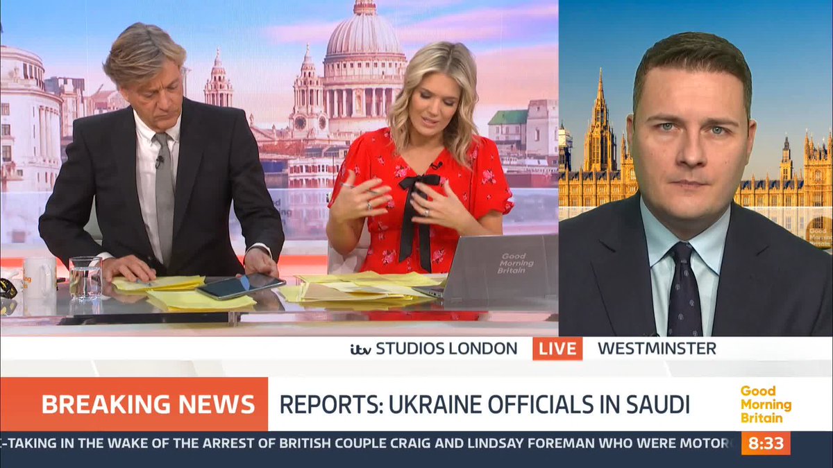 Sir Keir Starmer has confirmed he is willing to put British troops on the ground in Ukraine to secure lasting peace. Charlotte Hawkins and Richard question Health Secretary Wes Streeting about the concerns people have about how it will work and the potential consequences.