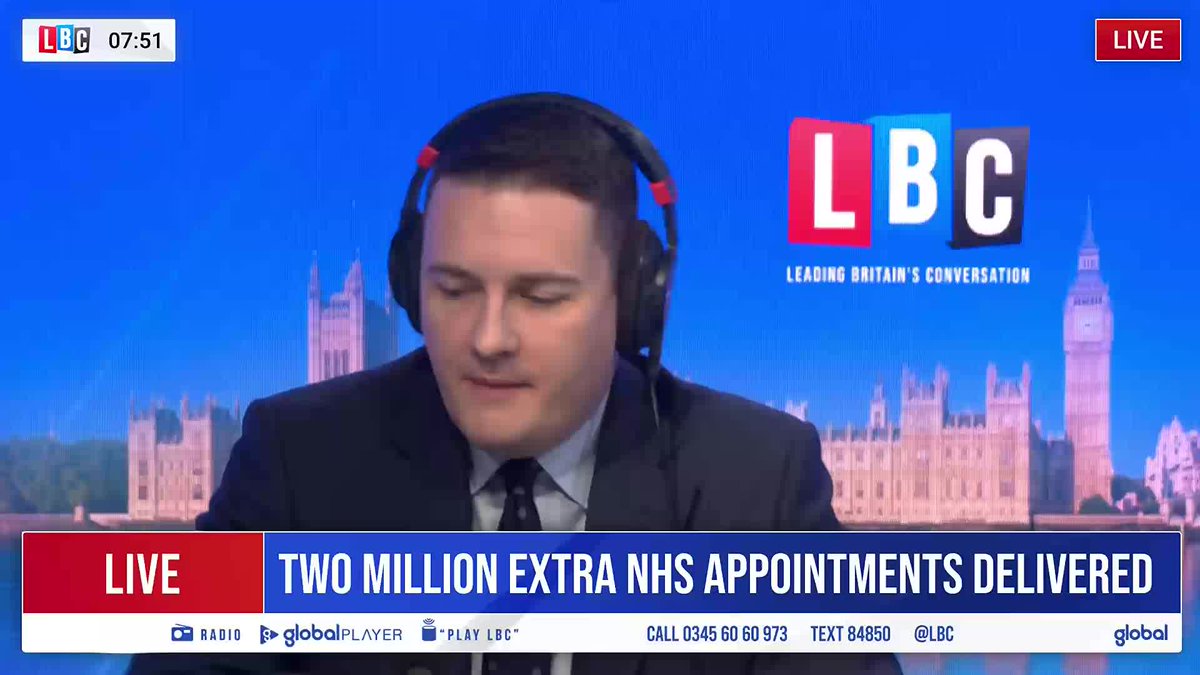 'We've cut it by 160,000.' 'We're delivering on our promises.' Health Secretary Wes Streeting updates Nick Ferrari on the lower waiting list numbers, but says Labour 'isn't doing victory laps - there's still a hell of a lot more to do'.