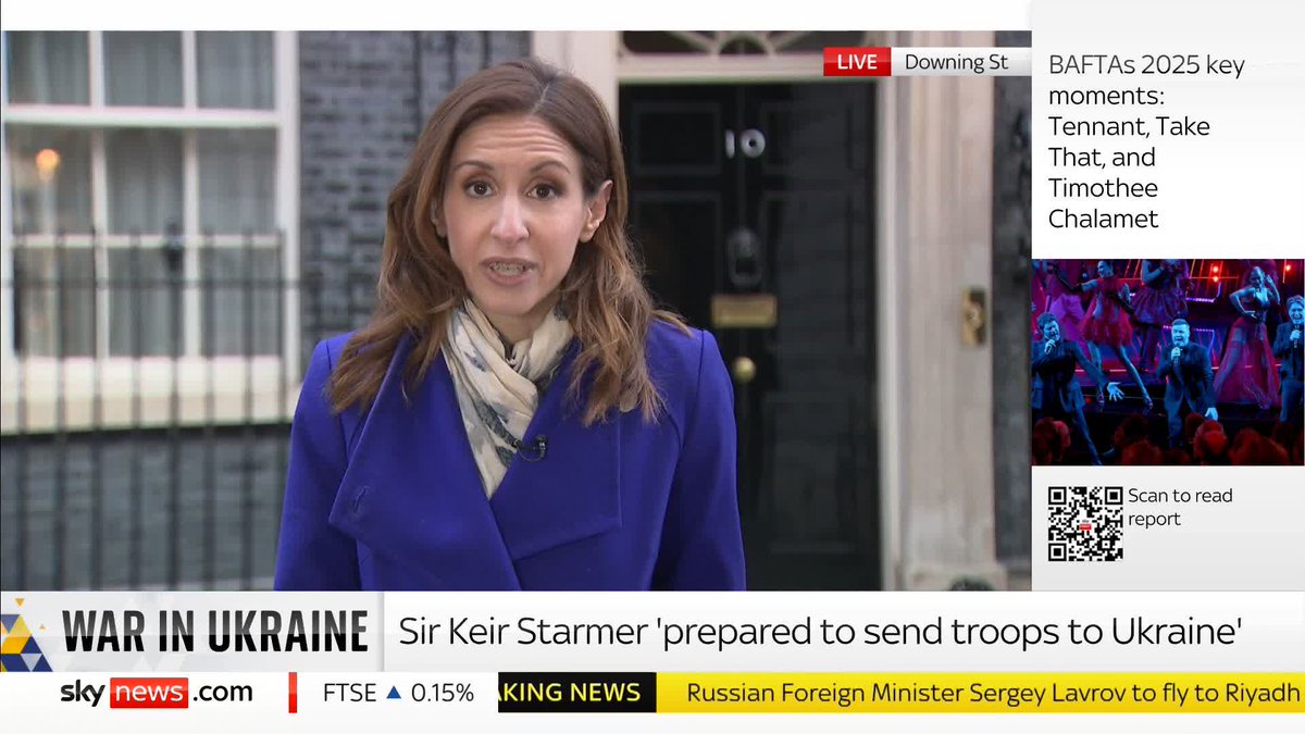 'This is the first time a prime minister has made that commitment since the war started three years ago.' Sky's Tamara Cohen reports from Downing Street as the PM says he is 'ready and willing' to send British troops to Ukraine if a peace deal is reached.