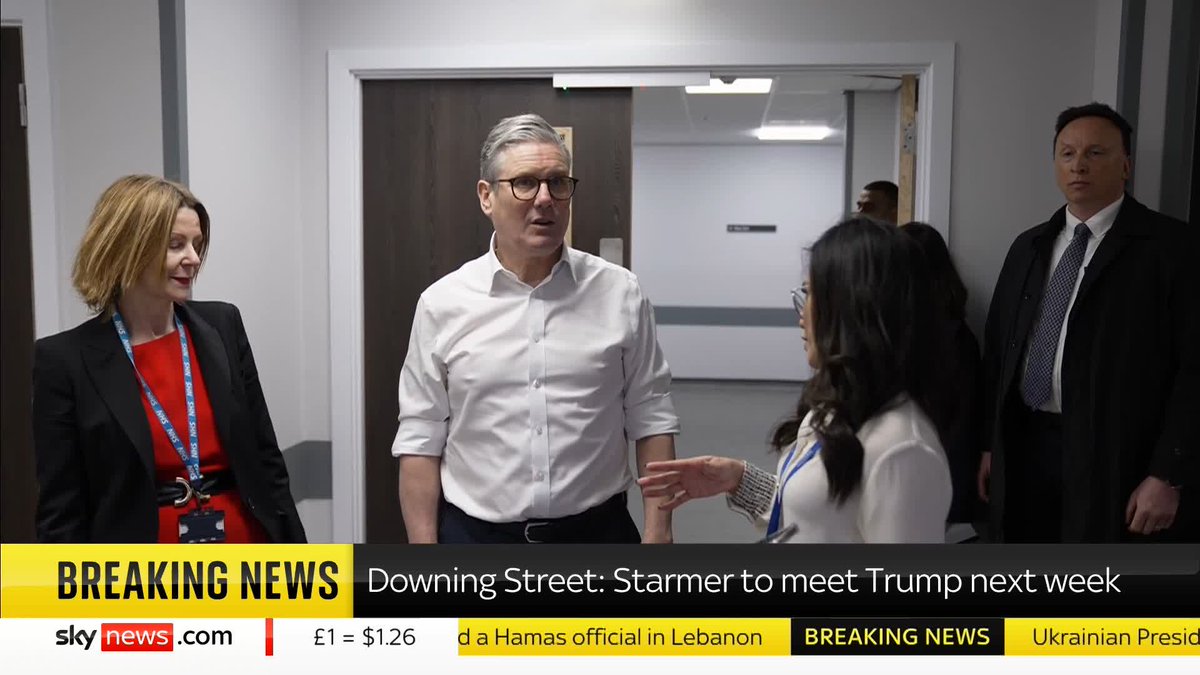 BREAKING: Prime Minister Sir Keir Starmer is expected to meet US President Donald Trump next week. Latest: 📺 Sky 501, Virgin 602, Freeview 233 and YouTube
