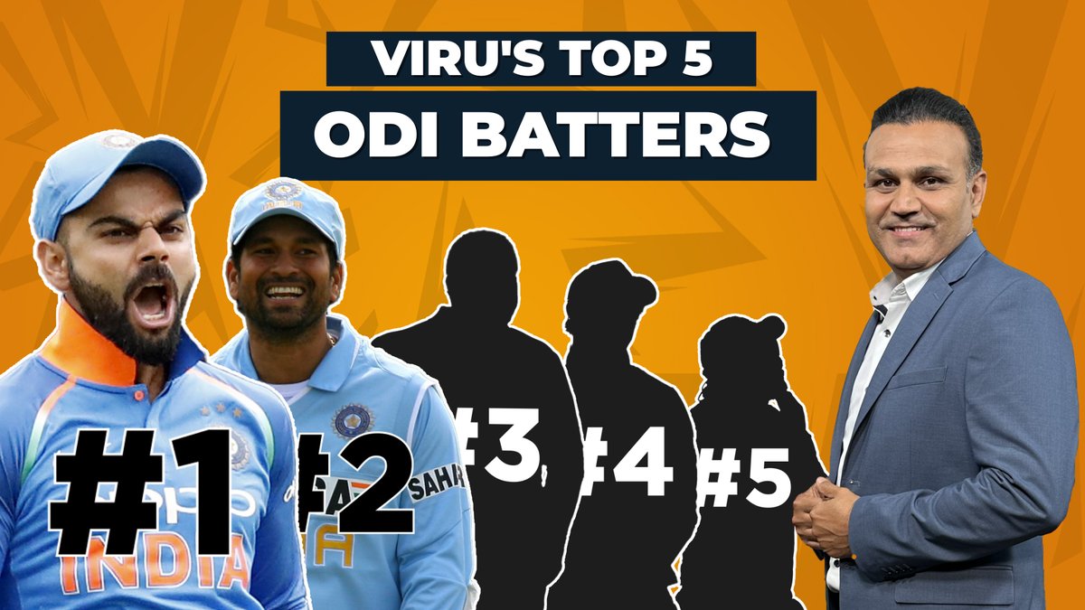 Virat Kohli ahead of Sachin Tendulkar👀 Who else makes it to Virrender Sehwag's Top-5 ODI batters? Find out, here👇