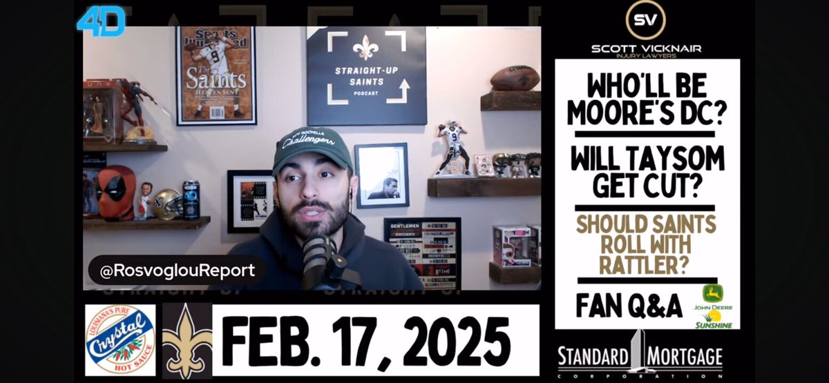 “I think the best QB combination for 2025 might just be going with Rattler and an inexpensive veteran. If it doesn’t work, you’re probably in the mix for a top QB in 2026 anyway.” - What should Kellen Moore do at QB? - Will Taysom get released? 📺 -