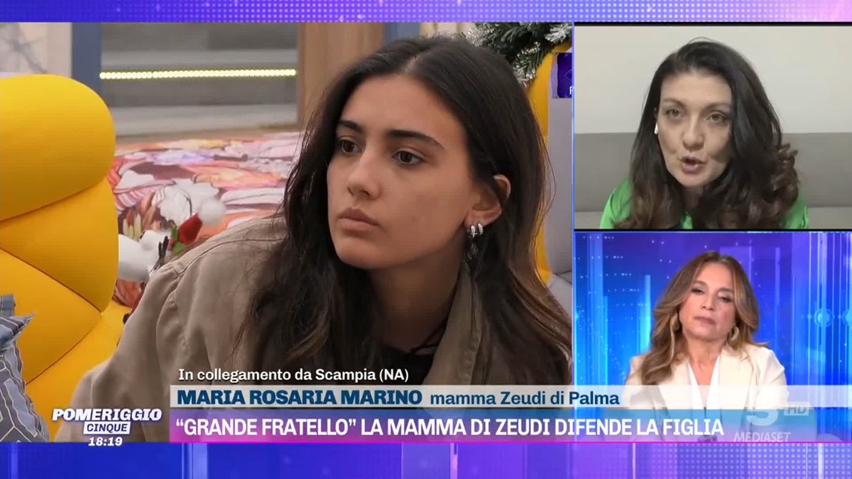 #GrandeFratello, la mamma di Zeudi difende la figlia a #Pomeriggio5