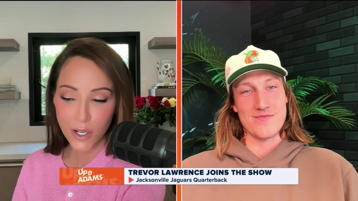 What's Trevor Lawrence recruiting pitch to former Clemson teammate Tee Higgins??? 😏 "We played together for two years, had A LOT of success in college. We could DEFINITELY do that again." Kay Adams Tee Higgins⁵ Trevor Lawrence Jacksonville Jaguars | #DUUUVAL