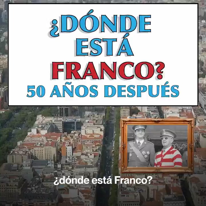 Franco, 50 años después de su muerte, sigue muy presente en la judicatura, los medios de comunicación, la Iglesia... Toca localizar #DóndeEstáFranco para acabar con su sombra alargada y poder avanzar hacia una República.