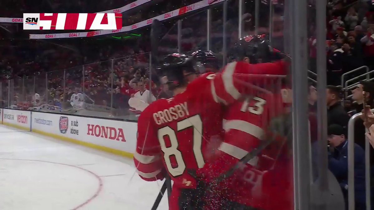 46 SECONDS LATER, IT'S 2-0 CANADA! 🤯 #4Nations 🇺🇸: @NHL_on_TNT & Sports on Max ➡️ 🇨🇦: Sportsnet or stream on Sportsnet+ ➡️