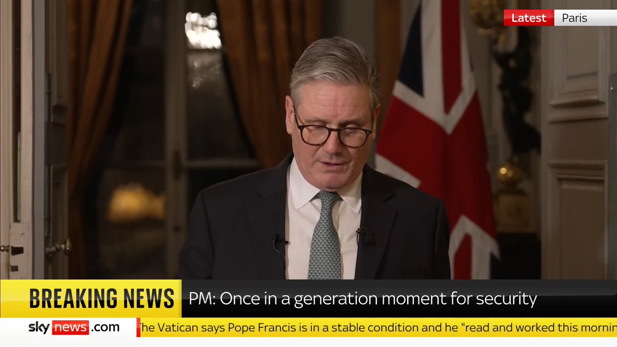 BREAKING: Sir Keir Starmer says a US 'backstop' is the only path to peace in Ukraine. This comes ahead of a scheduled meeting between the prime minster and President Trump. 📺 Sky 501, Virgin 602, Freeview 233 and YouTube