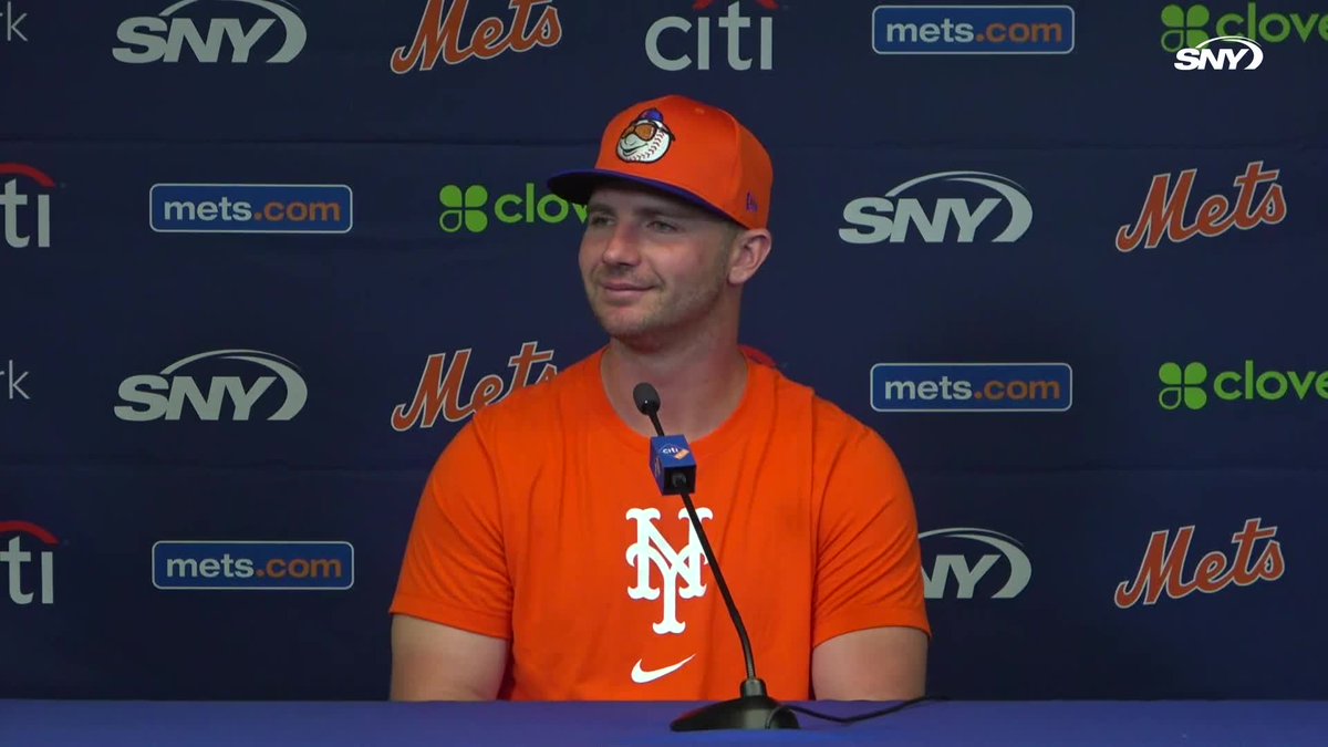 Pete Alonso was asked if his contract negotiations were "exhausting" in response to Steve Cohen's previous comments on Amazin' Day: "Not for me" 😂