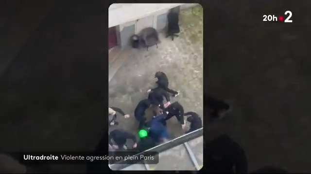 🚨 Agression d'un homme par des militants d'ultradroite à Paris : une vingtaine d'individus cagoulés et armés de tessons auraient participé à cette attaque devant les locaux d'une association de travailleurs immigrés. #JT20h