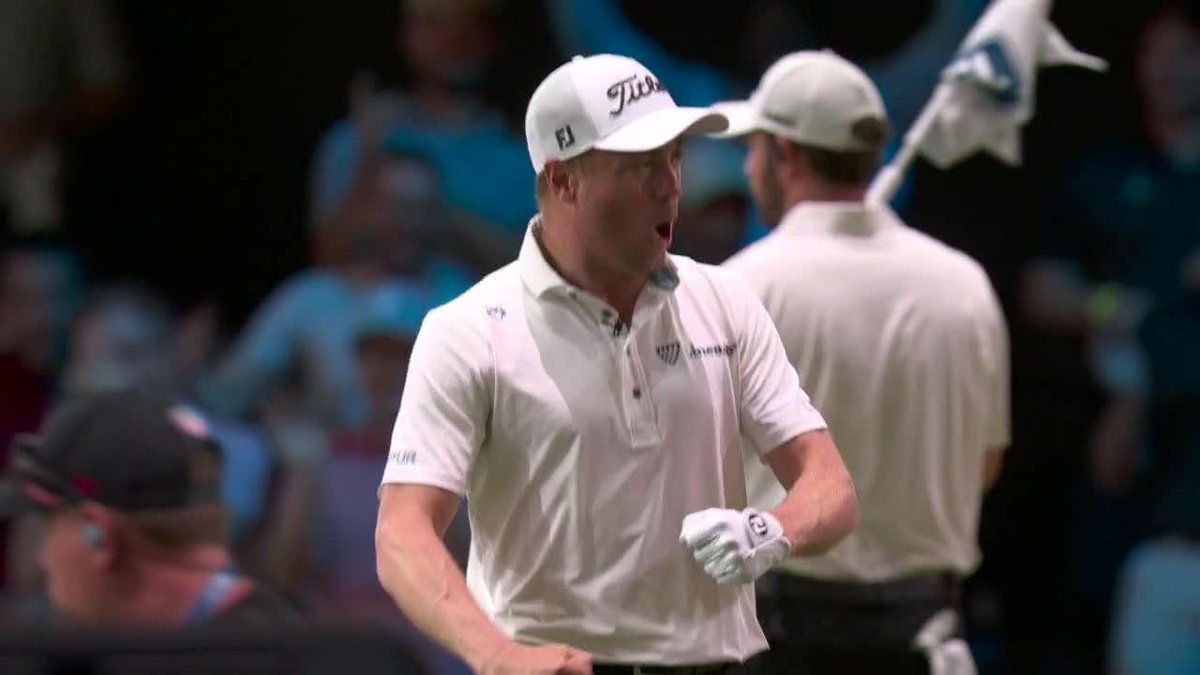 JUSTIN THOMAS CHIPS IN TO SEND THE MATCH TO OVERTIME‼️ 📺: ESPN and ESPN+