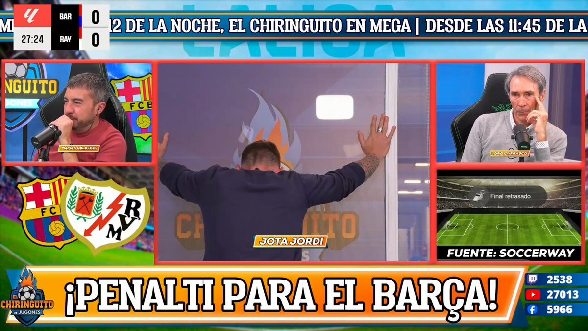 😅 El Barça se adelanta... ¡y el BAILE de 🏴󠁧󠁢󠁥󠁮󠁧󠁿Jota Jordi🏴󠁧󠁢󠁥󠁮󠁧󠁿 no tiene desperdicio! 👀 ¡Venteee a vivir el partido en #ChiringuitoLive! 🔴