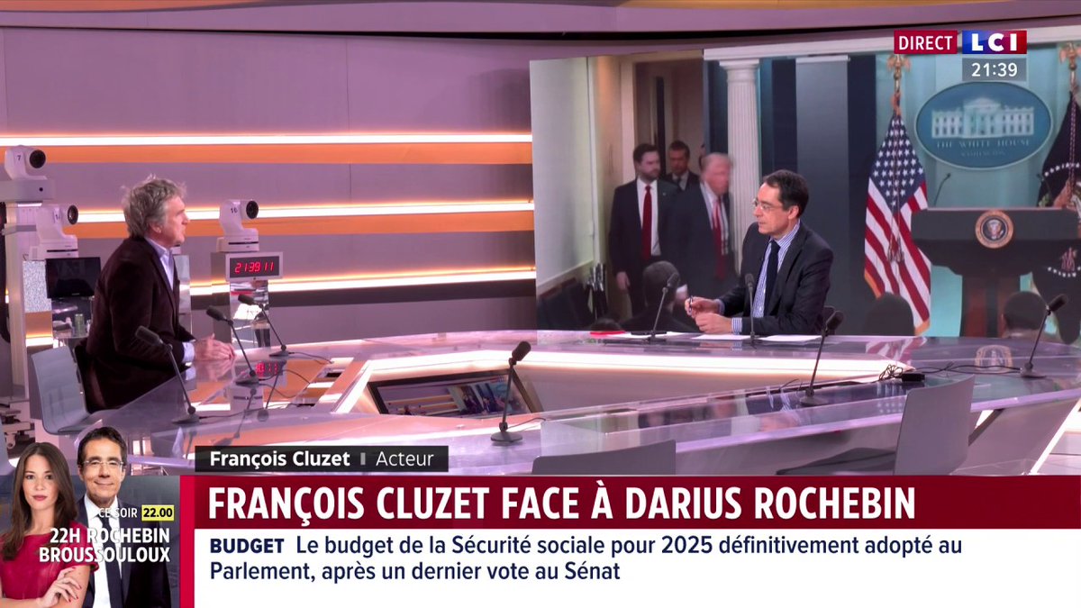 🗣️ Donald Trump est "d'une obscénité incroyable et d'une vulgarité sans nom" estime l'acteur François Cluzet ▶️ Darius Rochebin