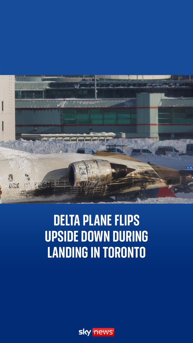 Several people have been injured in a plane crash that's left a Delta Airlines aircraft upside down at Toronto Pearson International Airport. Read the full story: