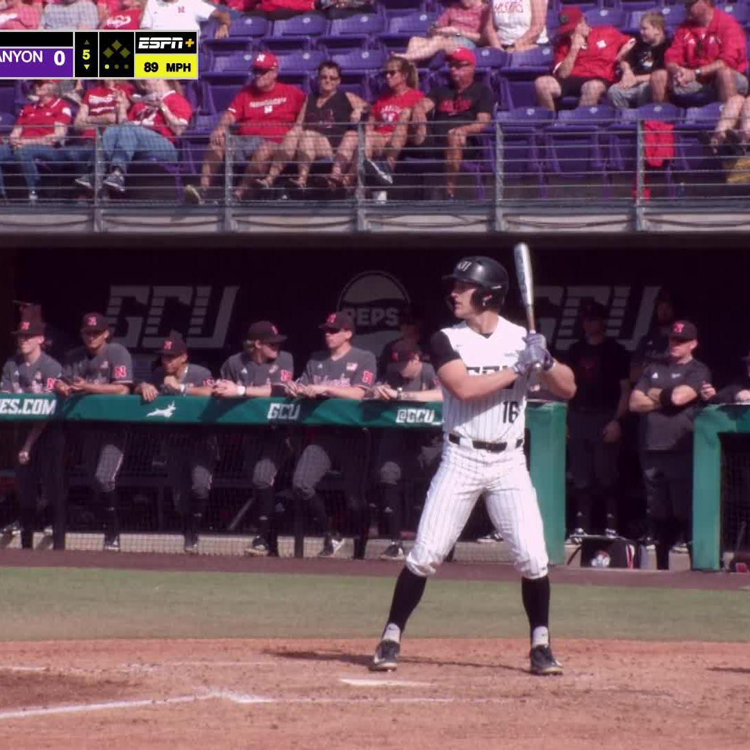 SENT IT OUT 🚀 Grand Canyon Baseball takes down #23 Nebraska! #NCAABaseball x 📽️ ESPN+ / Grand Canyon Baseball