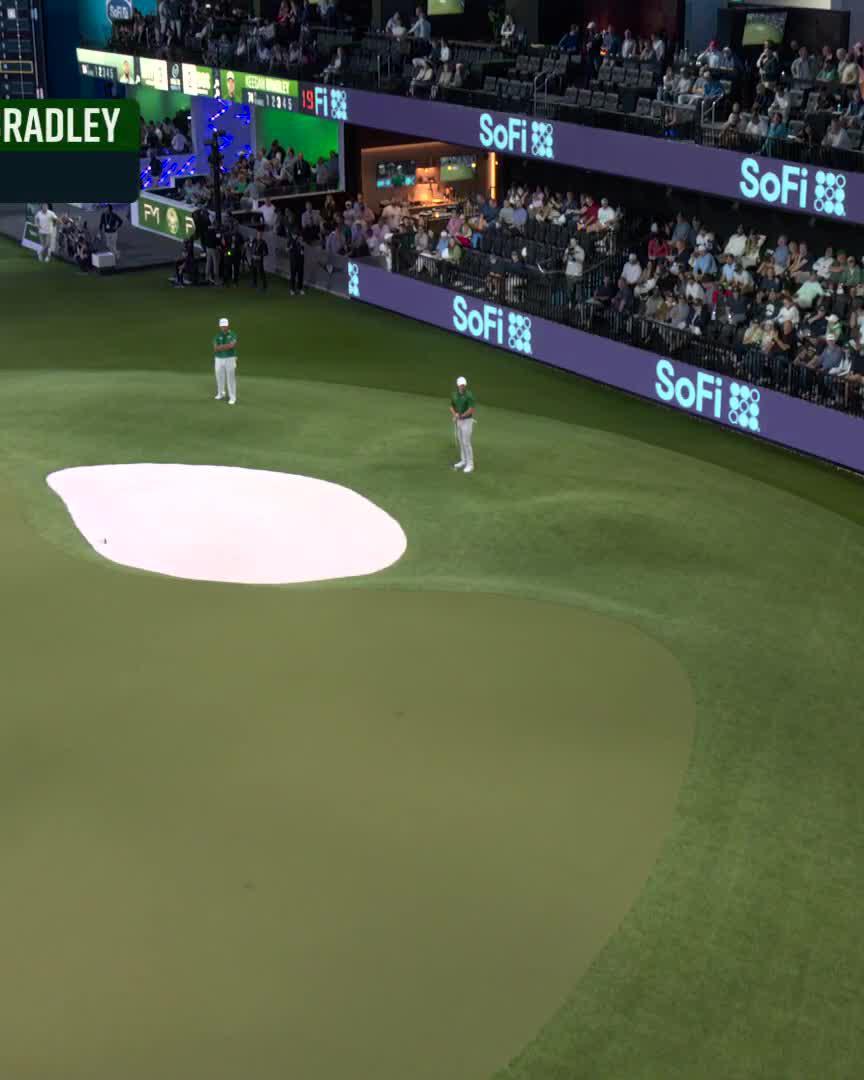 CHIP-IN EAGLE FOR BOSTON! Keegan Bradley fires up the crowd TGL. 📺 ESPN2\ESPN+