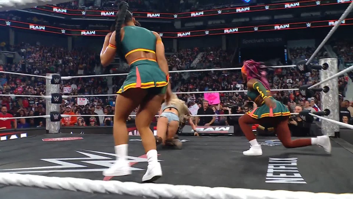 She's gotta liv with that one... #WWERaw