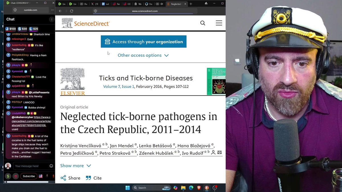 "Maybe that tick-borne pathogen was just called Norm Eisen."