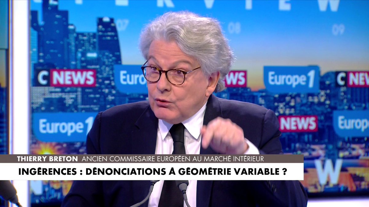 Thierry Breton sur le soutien d'Elon Musk à la AFD : «Il dit ce qu'il veut», dans #LaGrandeInterview